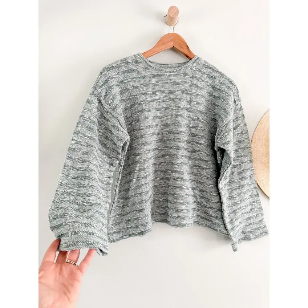 Madewell | NWT Crewneck Long Sleeve Knit Tee Blue Horizon Stripe | Sz XS